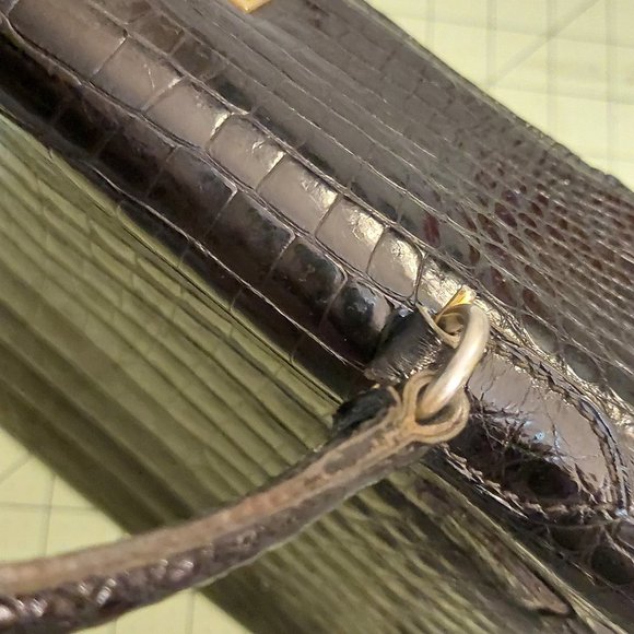 VINTAGE Crocodile Handbag 32 CM - Picture 12 of 13